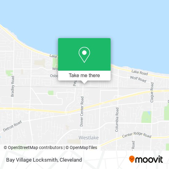 Bay Village Locksmith map