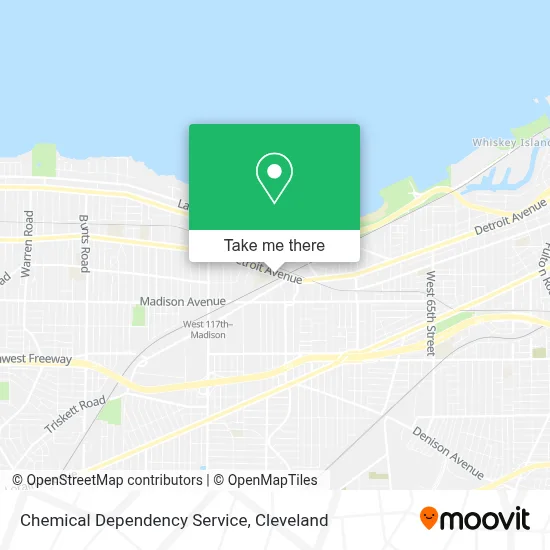 Chemical Dependency Service map
