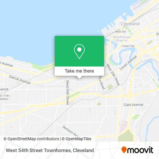 Mapa de West 54th Street Townhomes