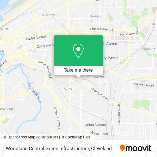 Mapa de Woodland Central Green Infrastructure