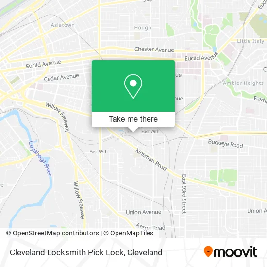 Cleveland Locksmith Pick Lock map