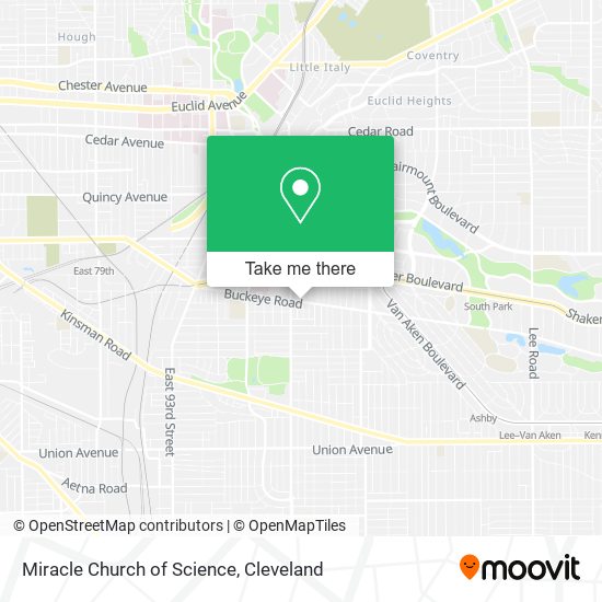 Miracle Church of Science map