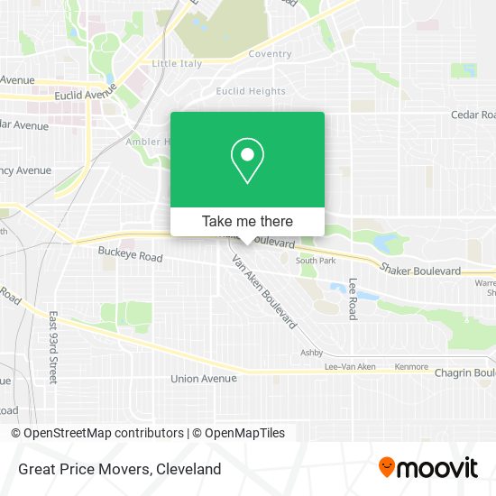 Mapa de Great Price Movers