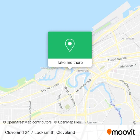 Cleveland 24 7 Locksmith map