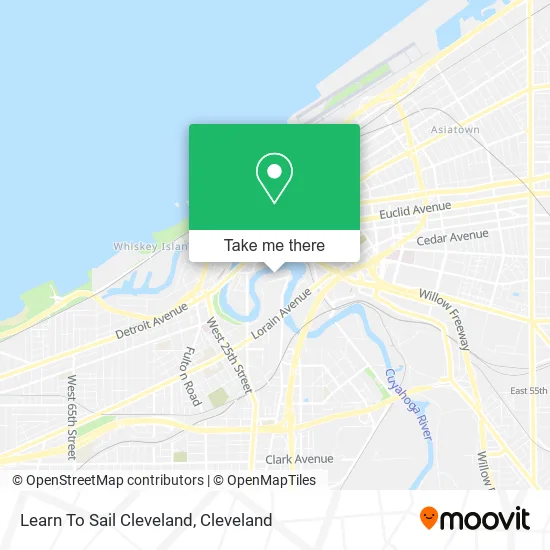 Learn To Sail Cleveland map