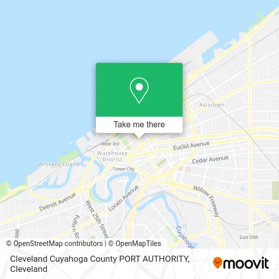 Cleveland Cuyahoga County PORT AUTHORITY map