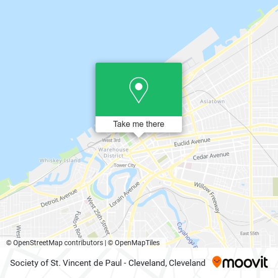 Society of St. Vincent de Paul - Cleveland map