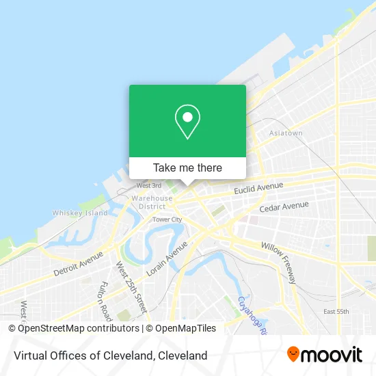 Virtual Offices of Cleveland map