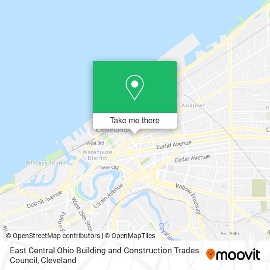 Mapa de East Central Ohio Building and Construction Trades Council