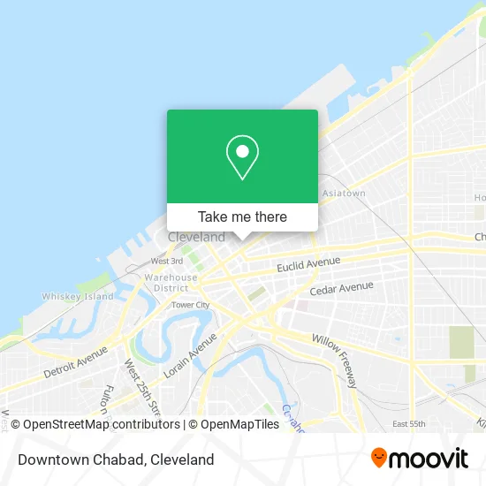 Downtown Chabad map