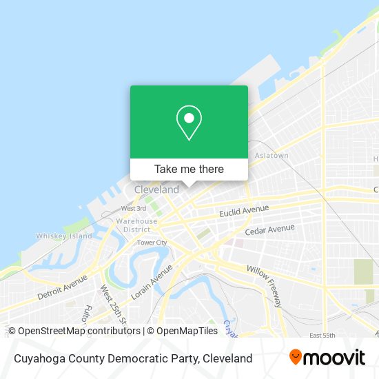 Cuyahoga County Democratic Party map