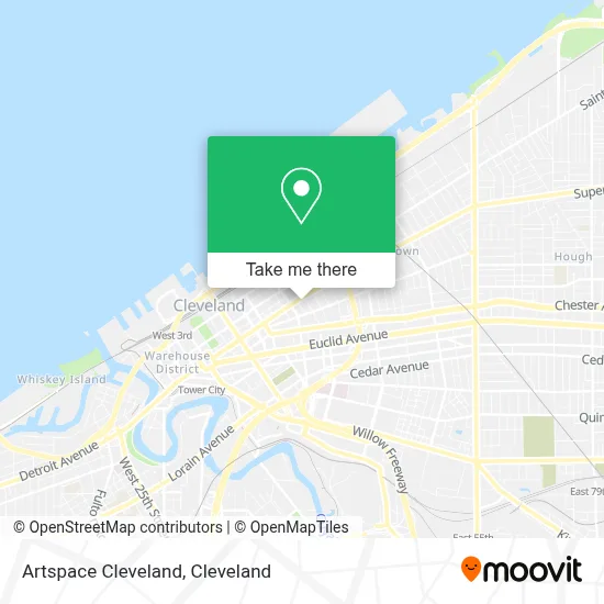 Artspace Cleveland map