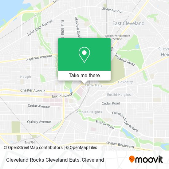 Cleveland Rocks Cleveland Eats map