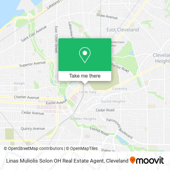 Linas Muliolis Solon OH Real Estate Agent map
