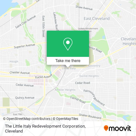 Mapa de The Little Italy Redevelopment Corporation