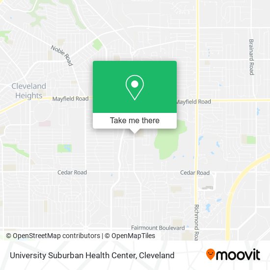 University Suburban Health Center map