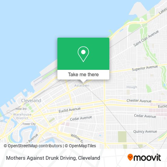Mapa de Mothers Against Drunk Driving