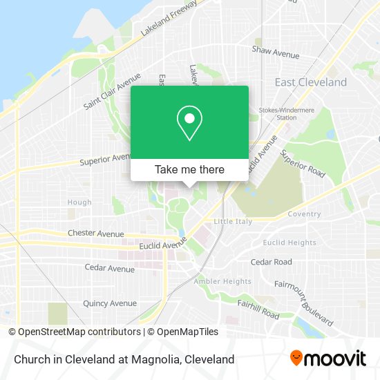 Church in Cleveland at Magnolia map