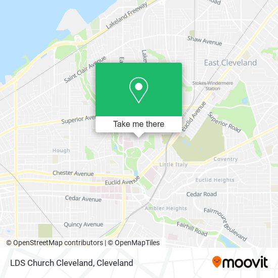 LDS Church Cleveland map