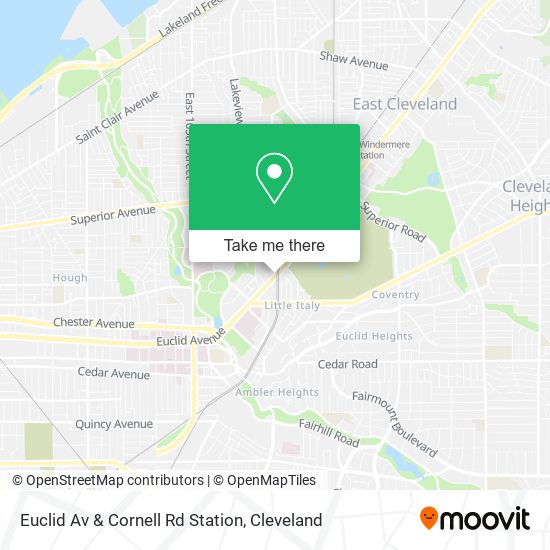 Mapa de Euclid Av & Cornell Rd Station
