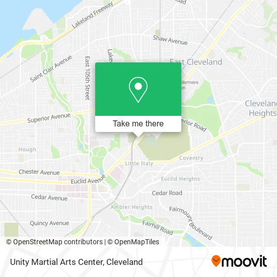 Mapa de Unity Martial Arts Center