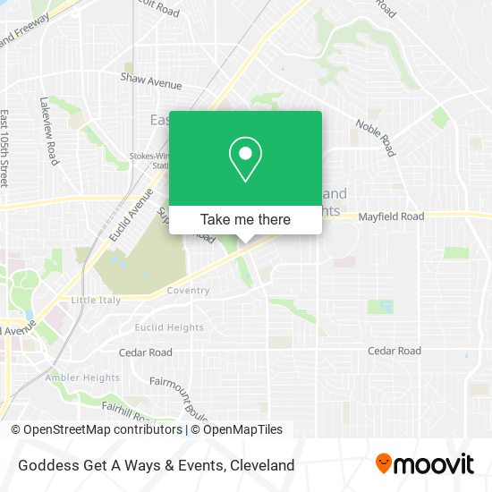 Goddess Get A Ways & Events map