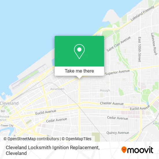 Mapa de Cleveland Locksmith Ignition Replacement