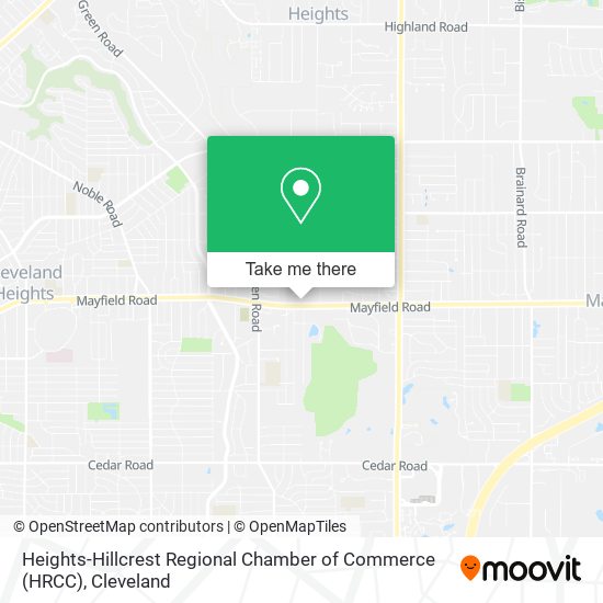 Heights-Hillcrest Regional Chamber of Commerce (HRCC) map