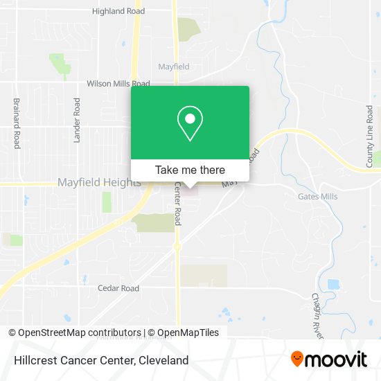 Mapa de Hillcrest Cancer Center
