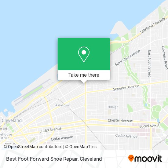 Best Foot Forward Shoe Repair map