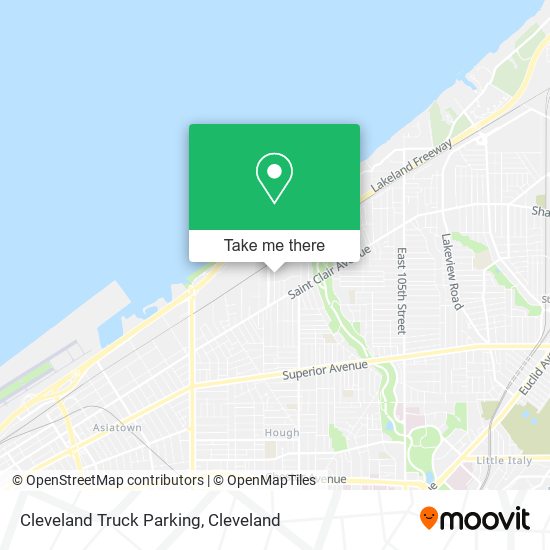 Cleveland Truck Parking map