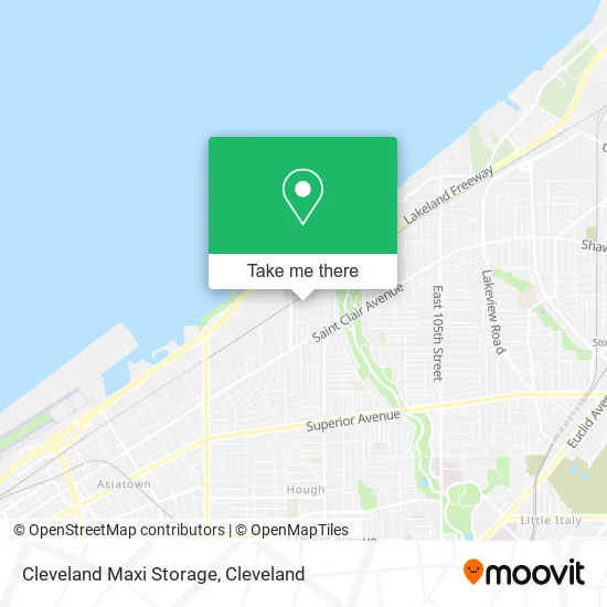 Cleveland Maxi Storage map