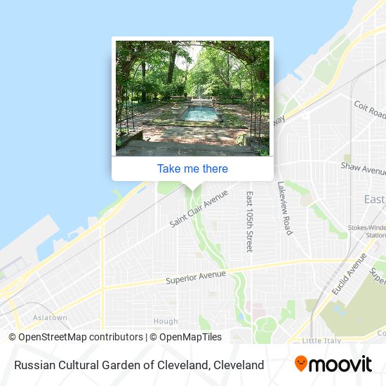Russian Cultural Garden of Cleveland map
