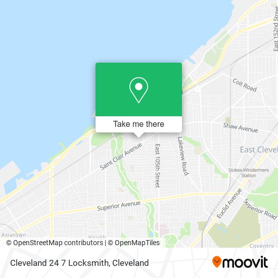 Mapa de Cleveland 24 7 Locksmith