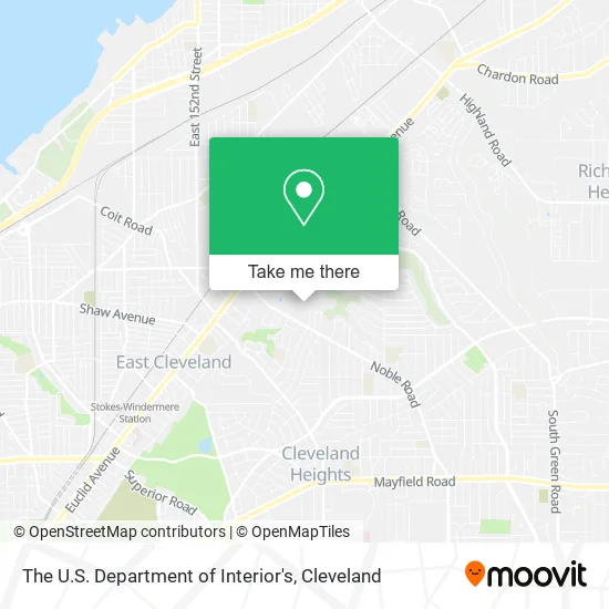The U.S. Department of Interior's map