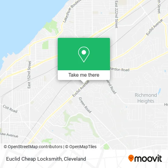 Euclid Cheap Locksmith map