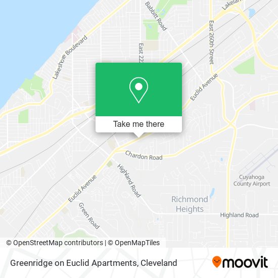 Mapa de Greenridge on Euclid Apartments