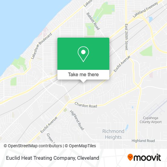 Mapa de Euclid Heat Treating Company