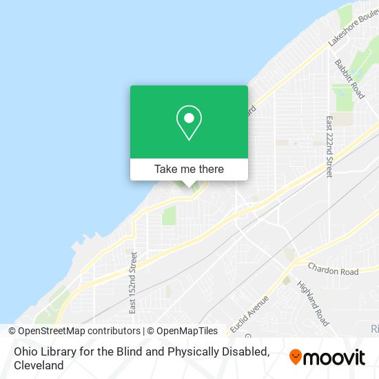 Mapa de Ohio Library for the Blind and Physically Disabled