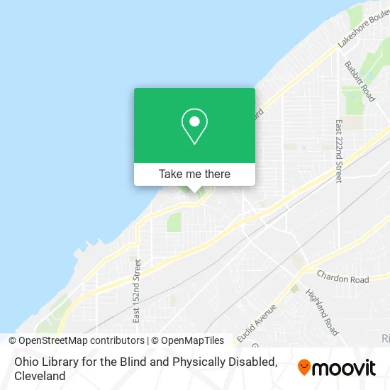 Ohio Library for the Blind and Physically Disabled map