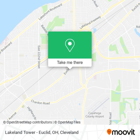 Mapa de Lakeland Tower - Euclid, OH