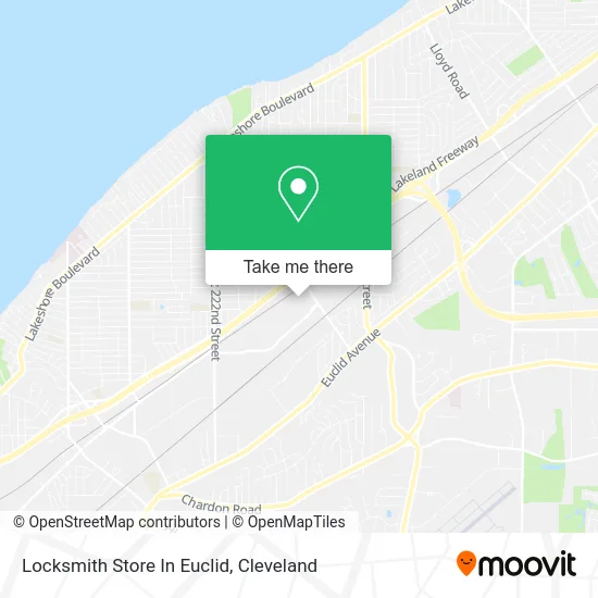 Locksmith Store In Euclid map