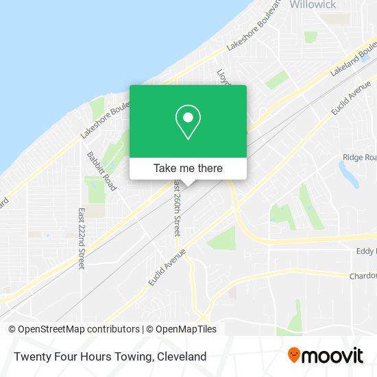Twenty Four Hours Towing map
