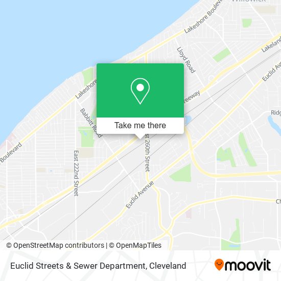 Euclid Streets & Sewer Department map