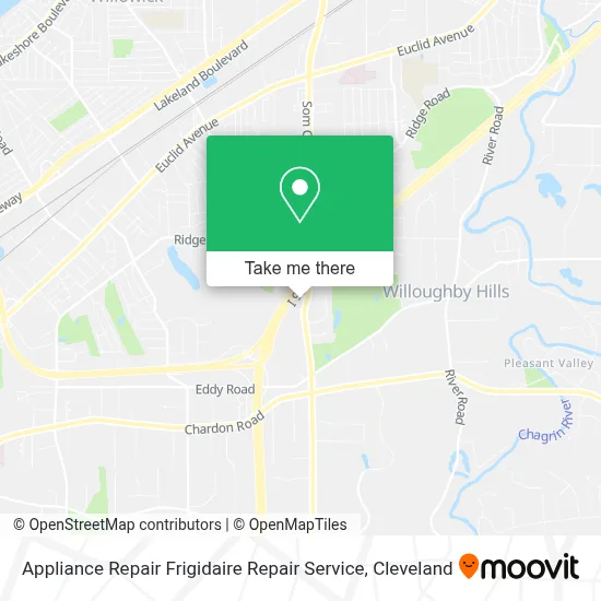 Appliance Repair Frigidaire Repair Service map