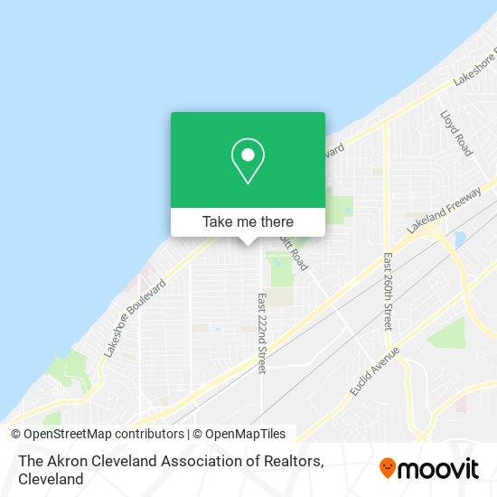 The Akron Cleveland Association of Realtors map