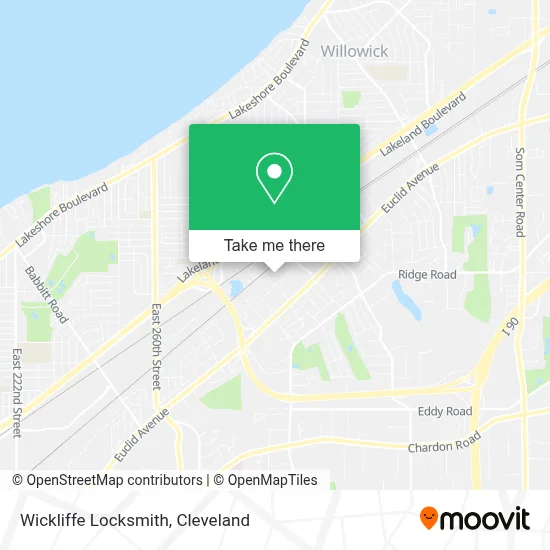 Wickliffe Locksmith map