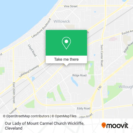 Our Lady of Mount Carmel Church Wickliffe map