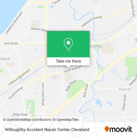 Mapa de Willoughby Accident Repair Center