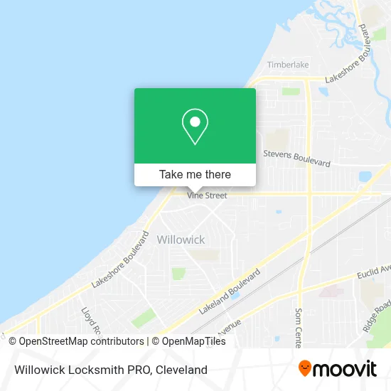 Willowick Locksmith PRO map